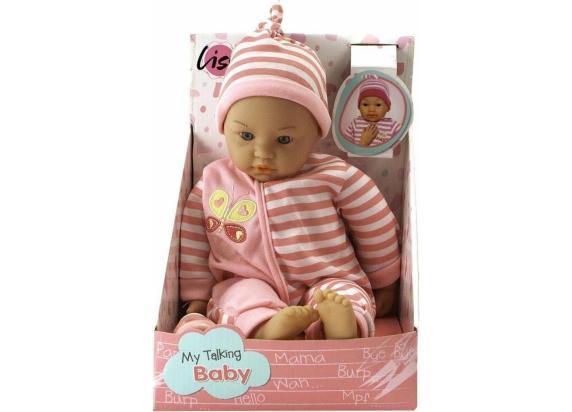 My Talking Baby 38cm met 24 geluiden - Blauw